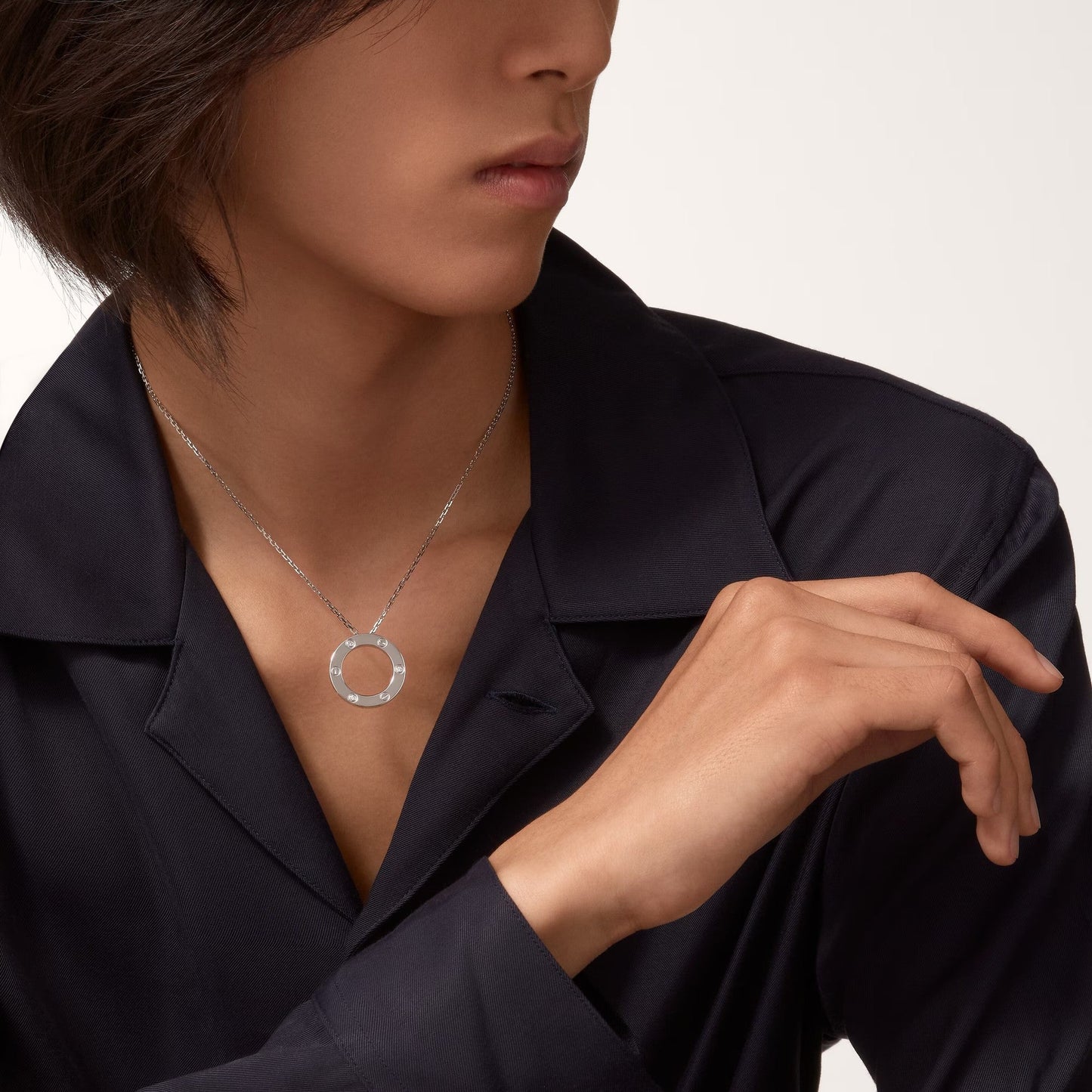 [Stars Jewelry]LOVE NECKLACE 16MM 3 DIAMONDS