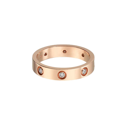 [Stars Jewelry]LOVE 4MM 8 DIAMOND RING