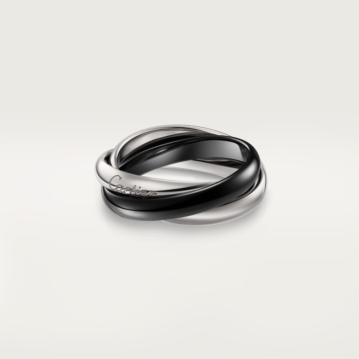 [Stars Jewelry]TRINITY 3.2MM RING BLACK CERAMIC