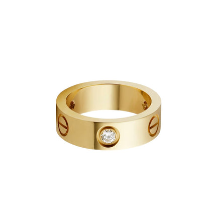 [Stars Jewelry]LOVE 5.5MM 3 DIAMOND RING