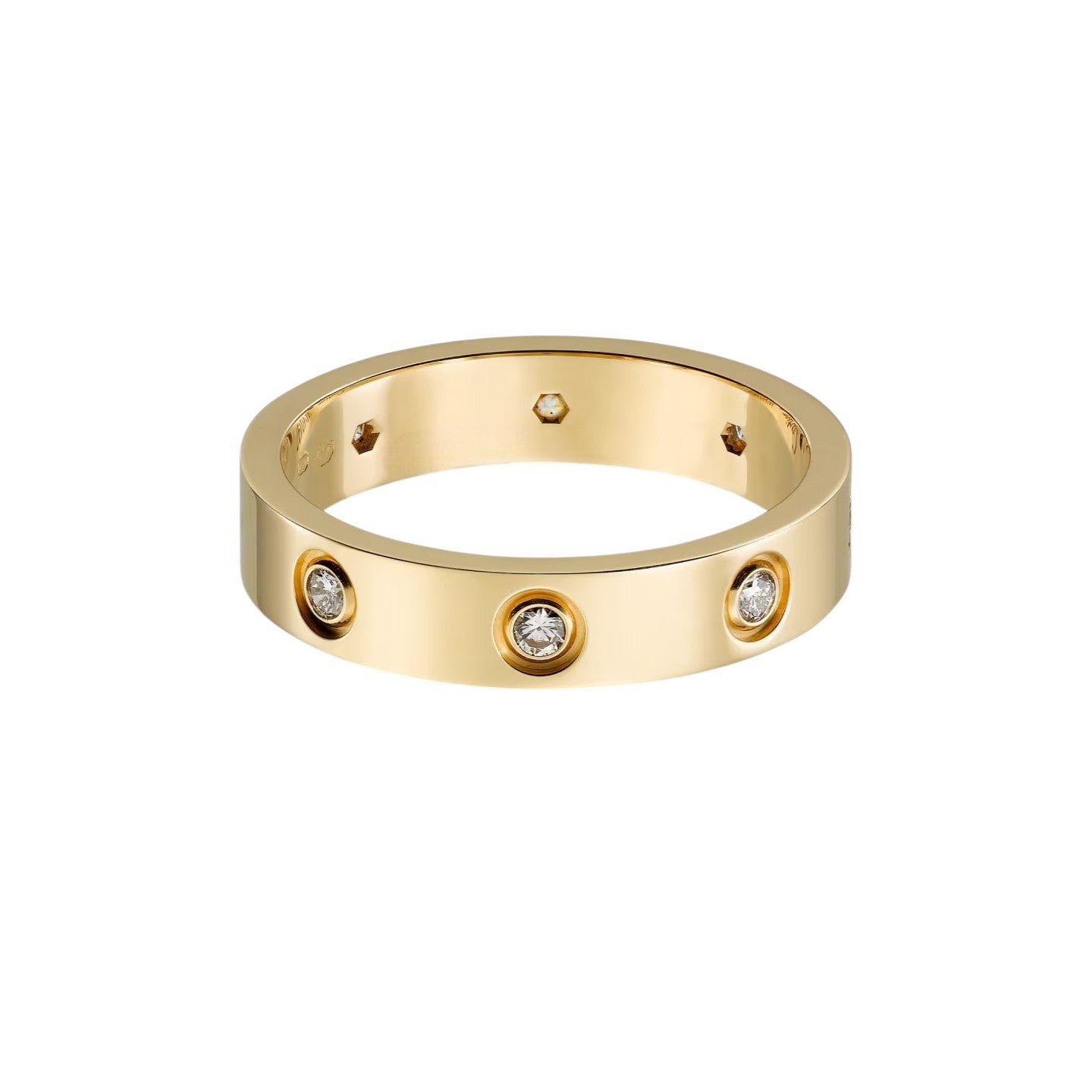 [Stars Jewelry]LOVE 4MM 8 DIAMOND RING