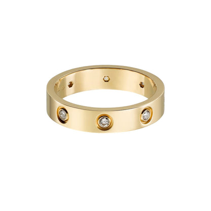 [Stars Jewelry]LOVE 4MM 8 DIAMOND RING