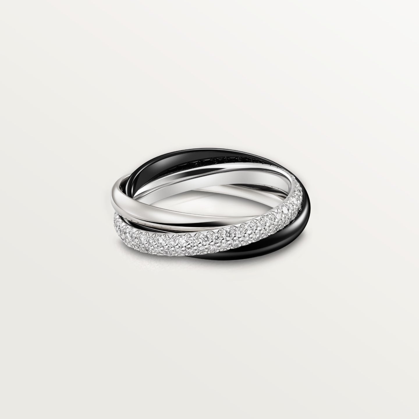 [Stars Jewelry]TRINITY 3.2MM RING BLACK CERAMIC