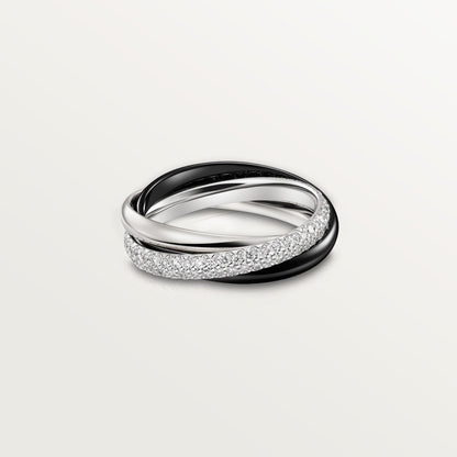 [Stars Jewelry]TRINITY 3.2MM RING BLACK CERAMIC