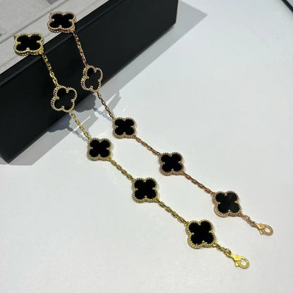 [Stars Jewelry] CLOVER 5 MOTIF ONYXS BRACELET COLLECTION