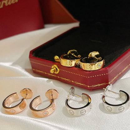 [Stars Jewelry]LOVE EARRINGS 5.7MM 2 DIAMONDS