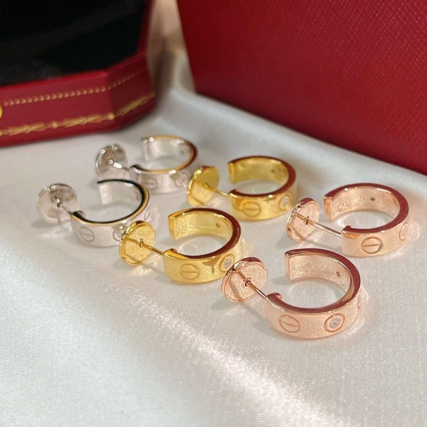 [Stars Jewelry]LOVE EARRINGS 5.7MM 2 DIAMONDS