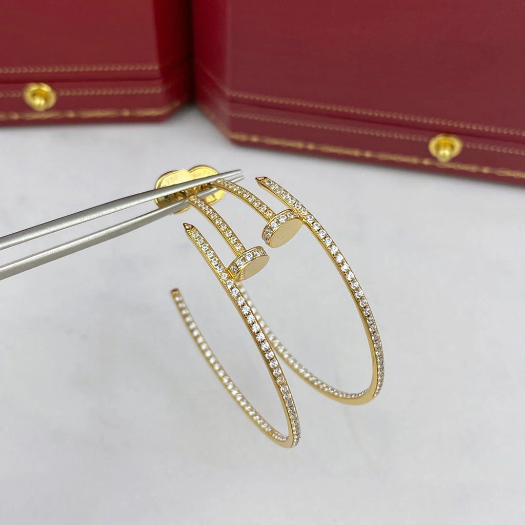 [Stars Jewelry]JUSTE FULL DIAMOND LARGE EARRINGS