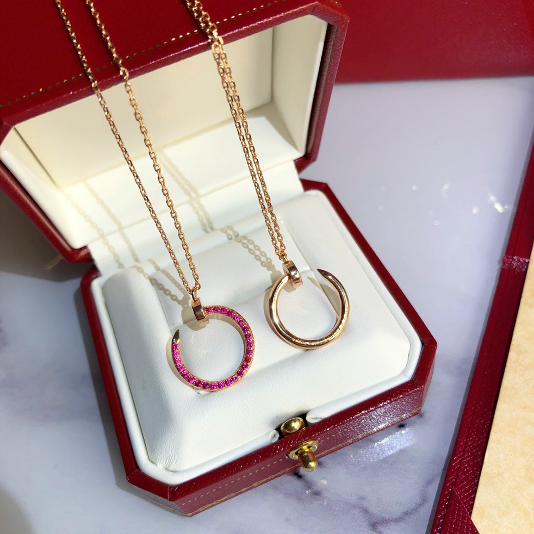 [Stars Jewelry]JUSTE NECKLACE RED FULL DIAMONDS
