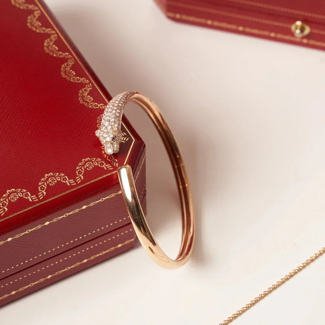 [Stars Jewelry]PANTHERE HALF DIAMOND OPEN BRACELET