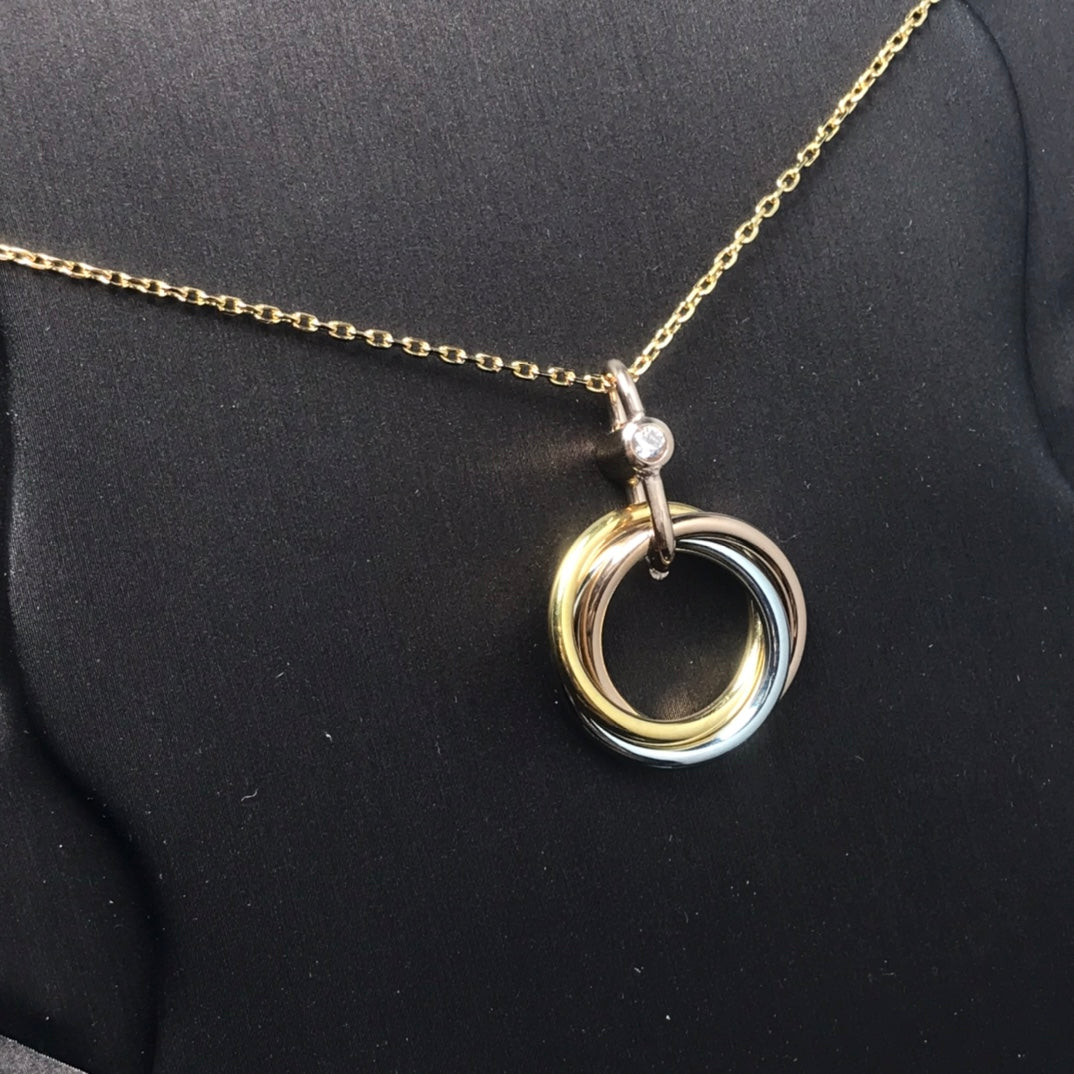 [Stars Jewelry]TRINITY  NECKLACE 1 DIAMOND