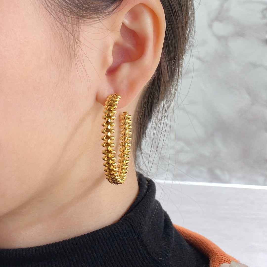 [Stars Jewelry]CLASH HOOP LARGE EARRINGS