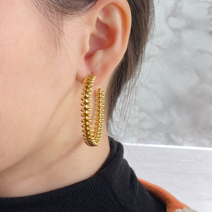 [Stars Jewelry]CLASH HOOP LARGE EARRINGS