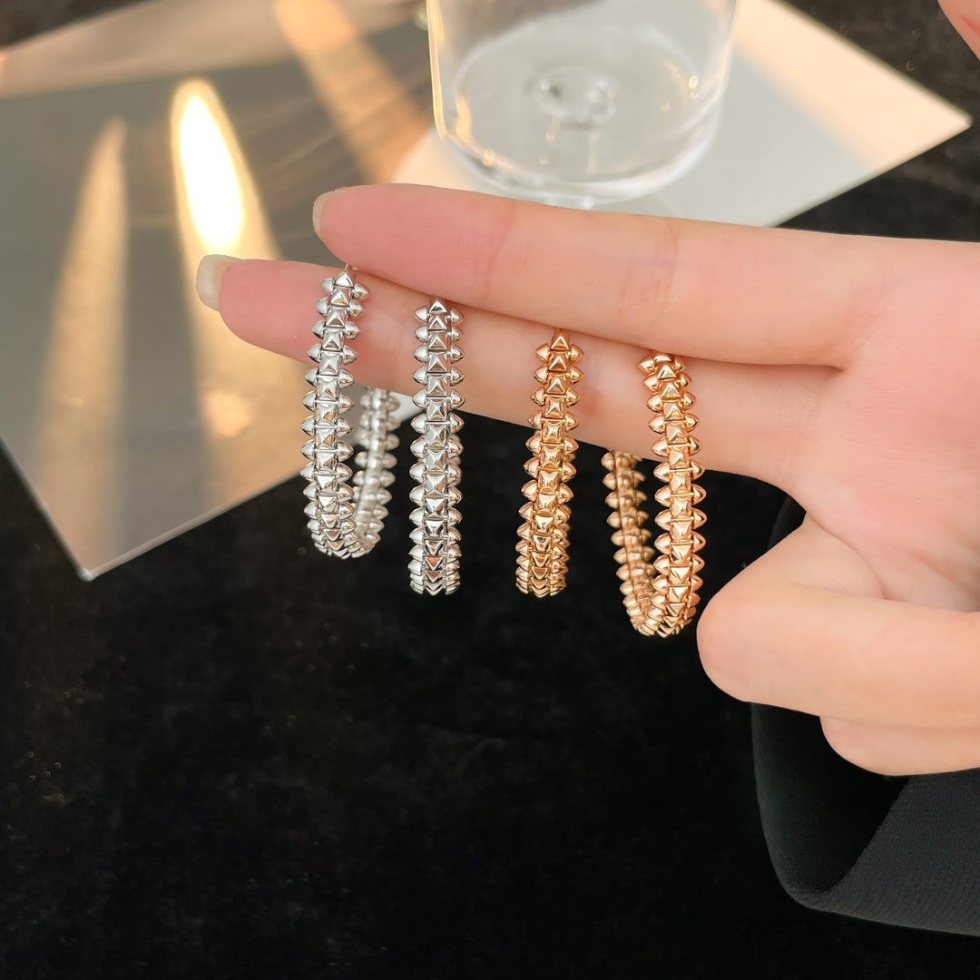 [Stars Jewelry]CLASH HOOP LARGE EARRINGS