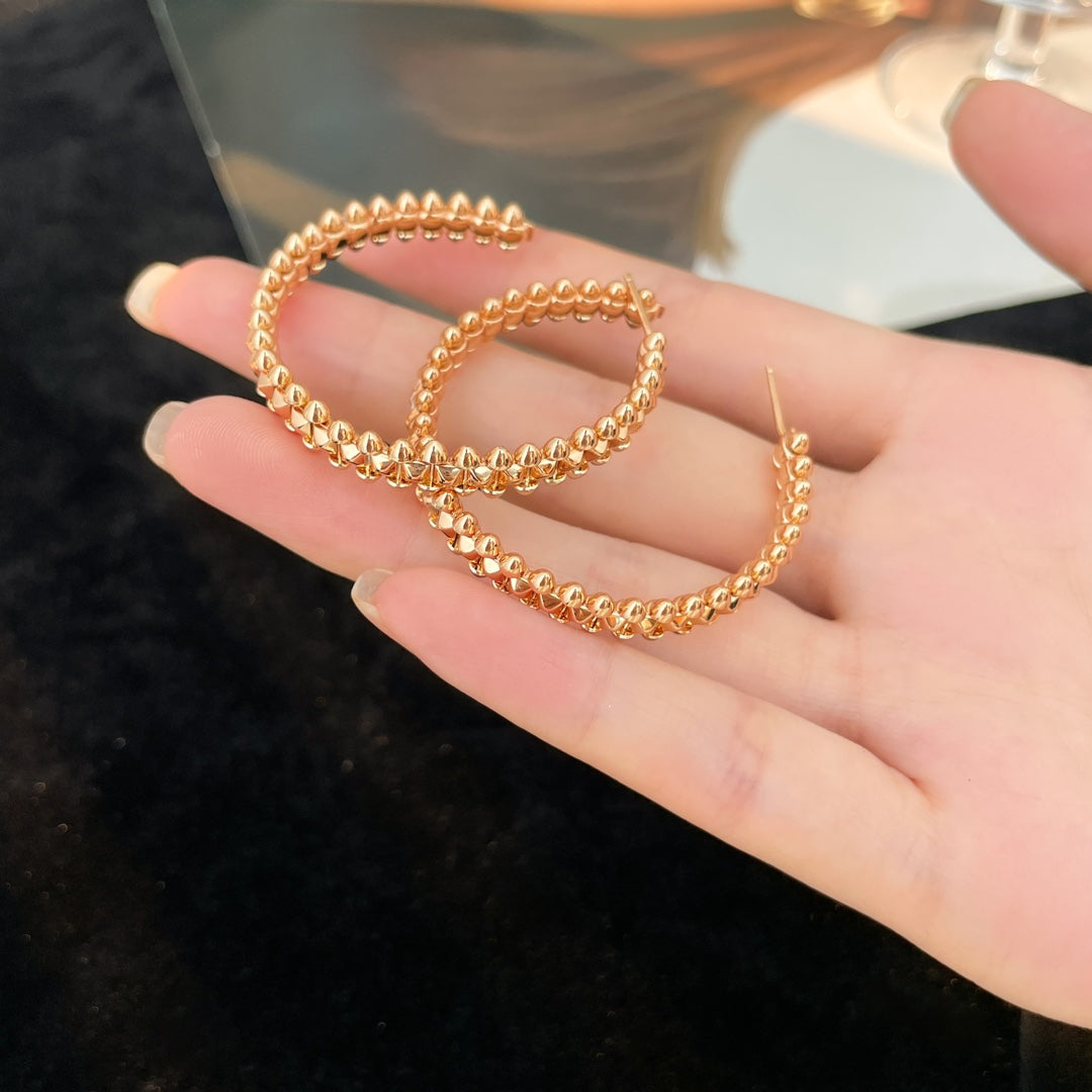[Stars Jewelry]CLASH HOOP LARGE EARRINGS