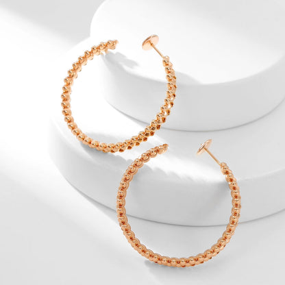 [Stars Jewelry]CLASH HOOP LARGE EARRINGS