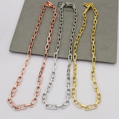 [Stars Jewelry]Move Link Pave Diamond Necklace