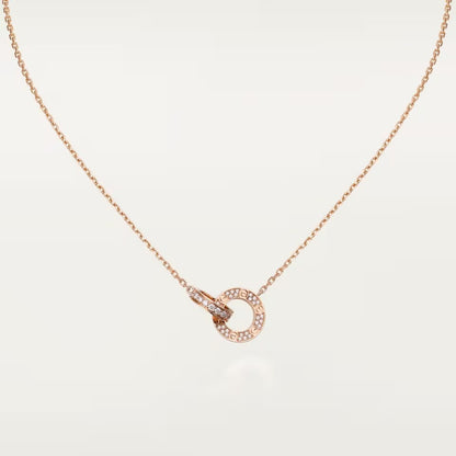 [Stars Jewelry]LOVE  FULL DIAMOND PENDANT NECKLACE