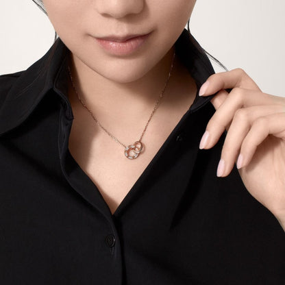 [Stars Jewelry]LOVE  FULL DIAMOND PENDANT NECKLACE