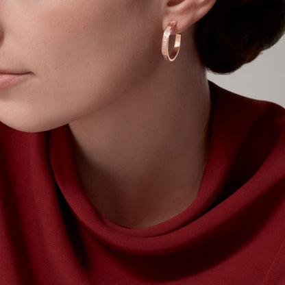 [Stars Jewelry]LOVE EARRINGS 3.6MM DIAMOND PAVED