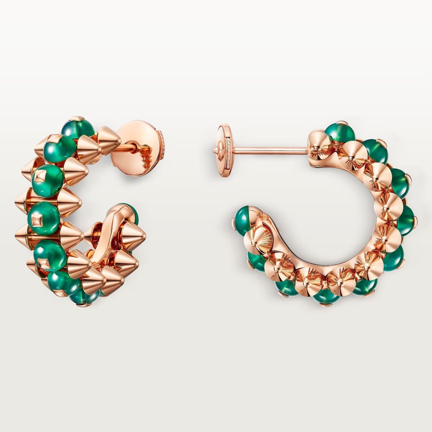 [Stars Jewelry]CLASH 7.9MM AGATE CHALCEDONY EARRINGS