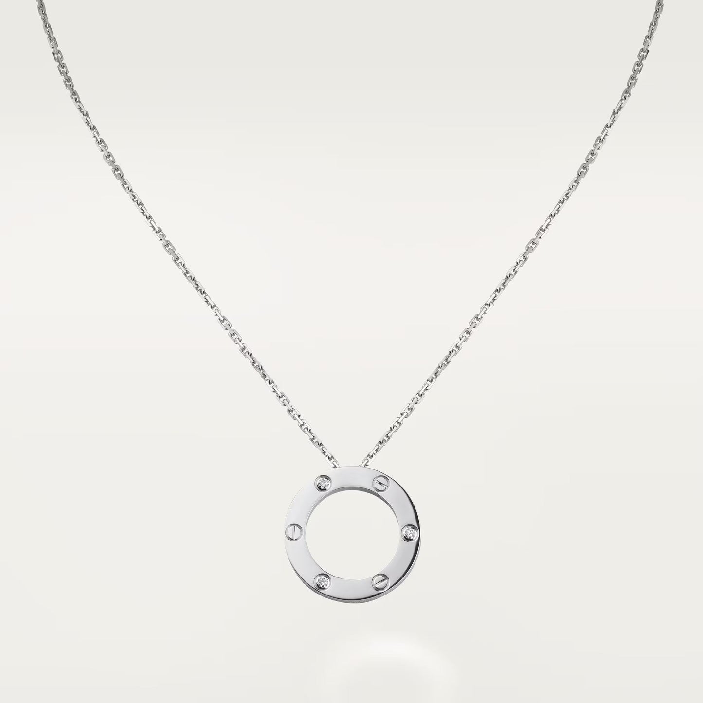 [Stars Jewelry]LOVE NECKLACE 16MM 3 DIAMONDS