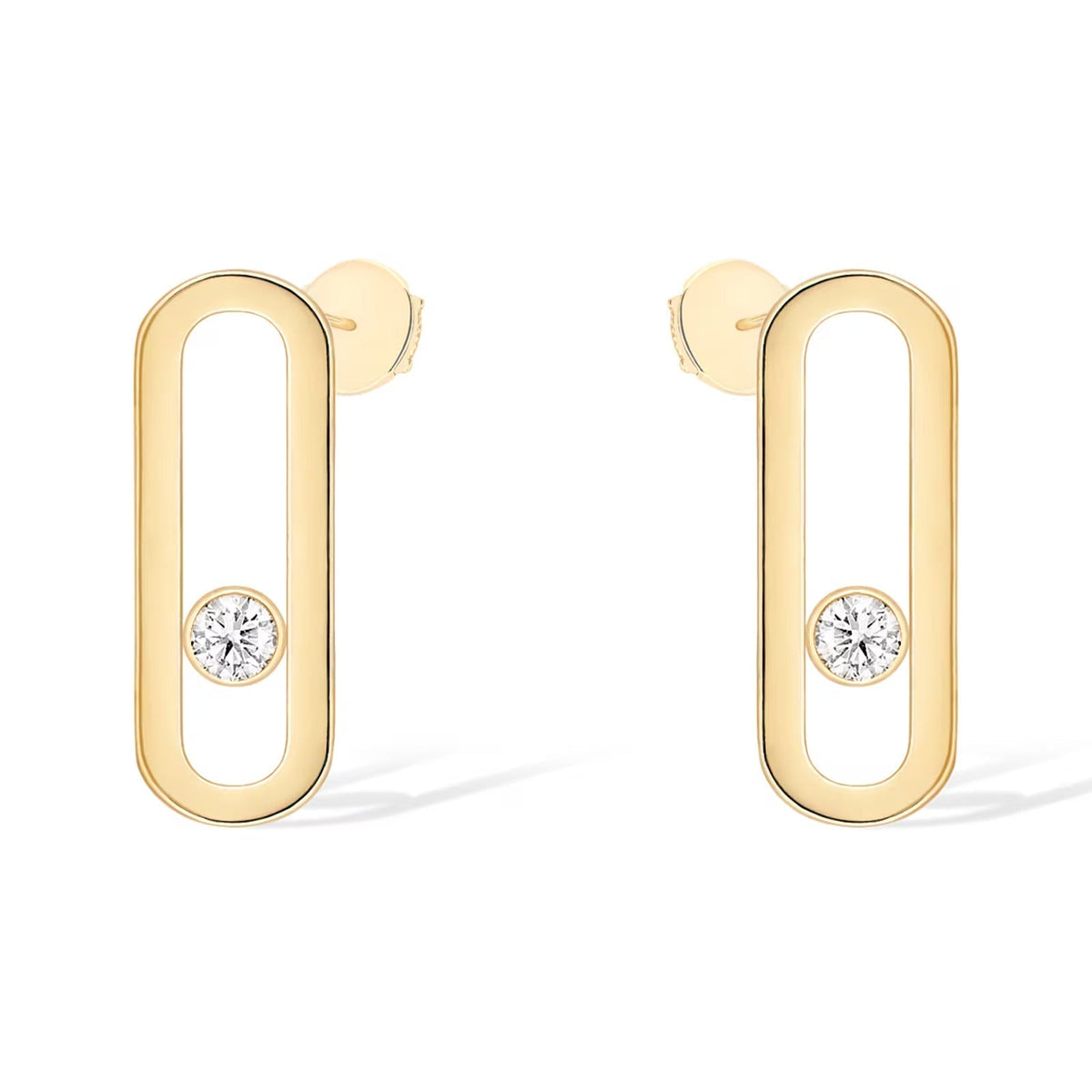 [Stars Jewelry]MOVE UNO SMALL 1 DIAMOND EARRINGS