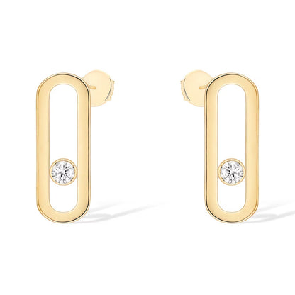[Stars Jewelry]MOVE UNO SMALL 1 DIAMOND EARRINGS