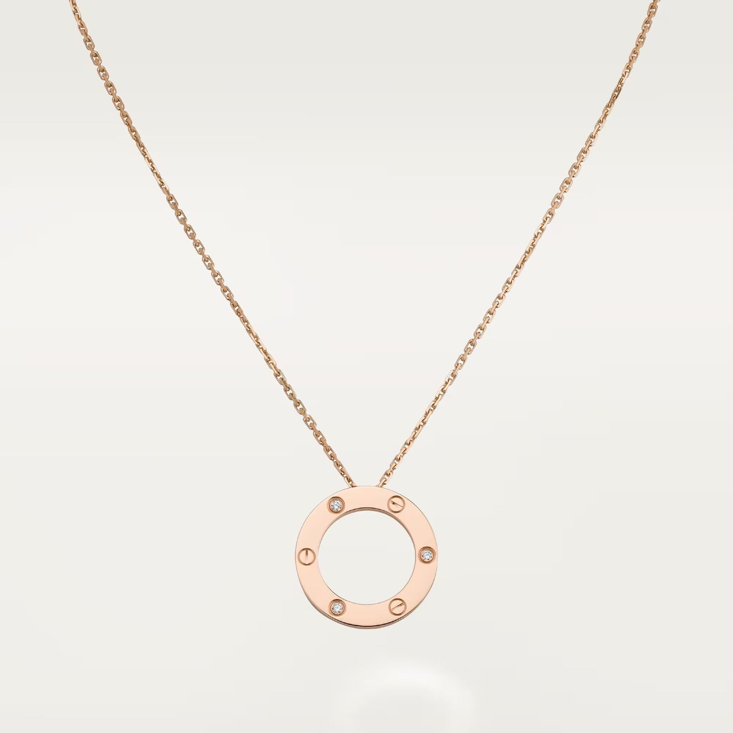 [Stars Jewelry]LOVE NECKLACE 16MM 3 DIAMONDS