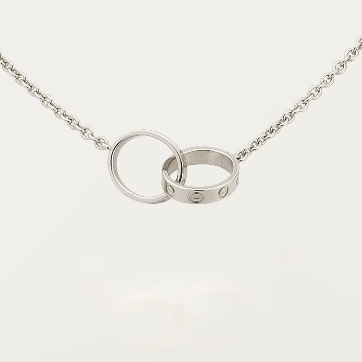 [Stars Jewelry]LOVE DOUBLE RING NECKLACE