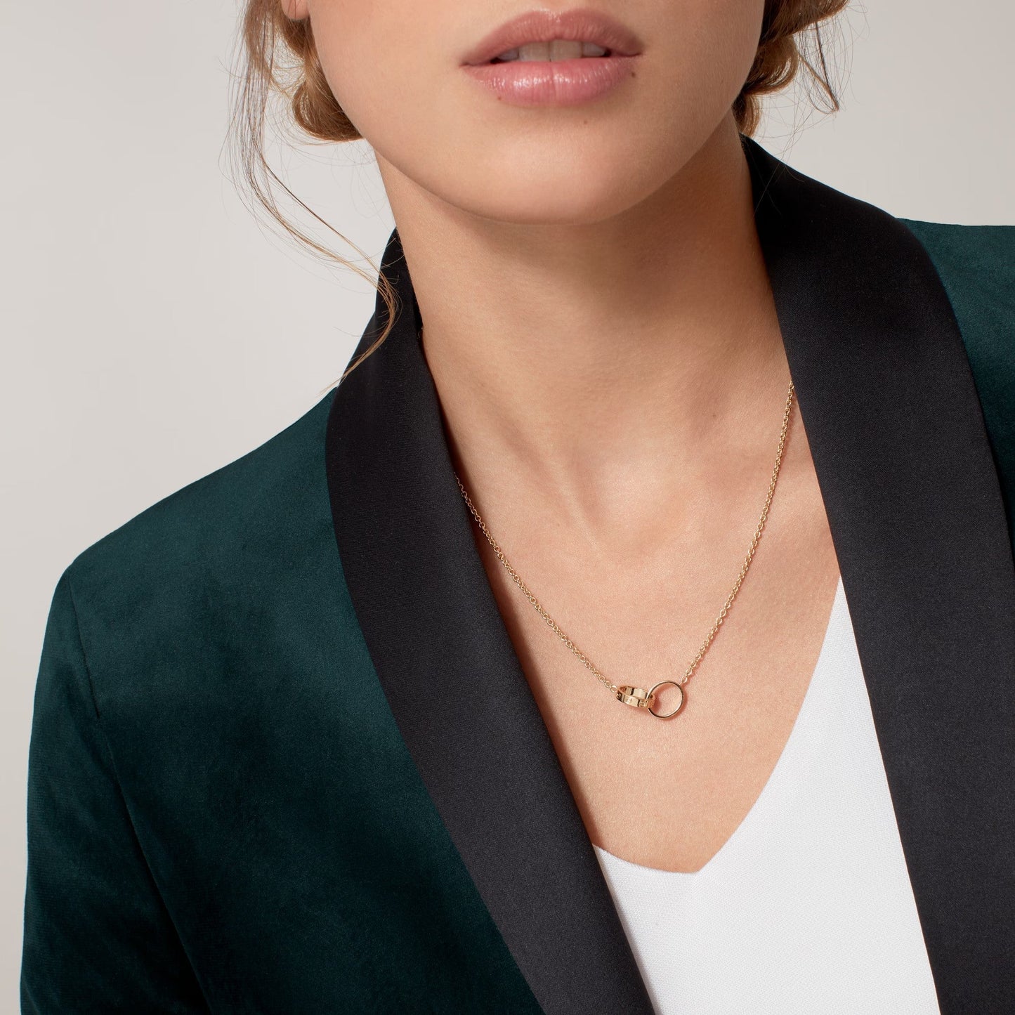 [Stars Jewelry]LOVE DOUBLE RING NECKLACE
