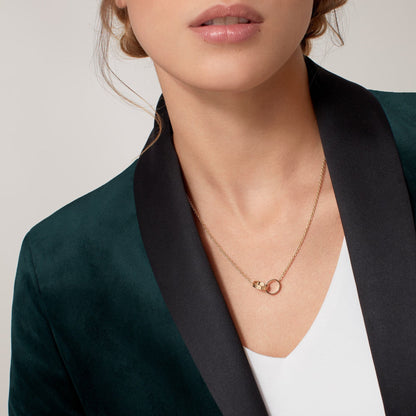 [Stars Jewelry]LOVE DOUBLE RING NECKLACE
