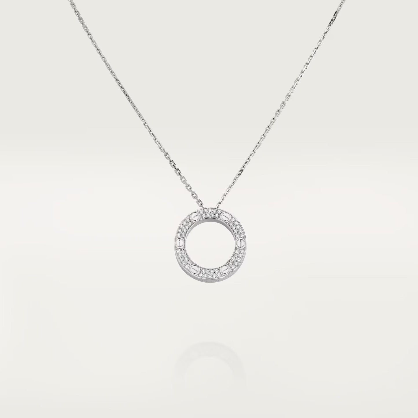 [Stars Jewelry]LOVE NECKLACE 16MM  FULL DIAMOND