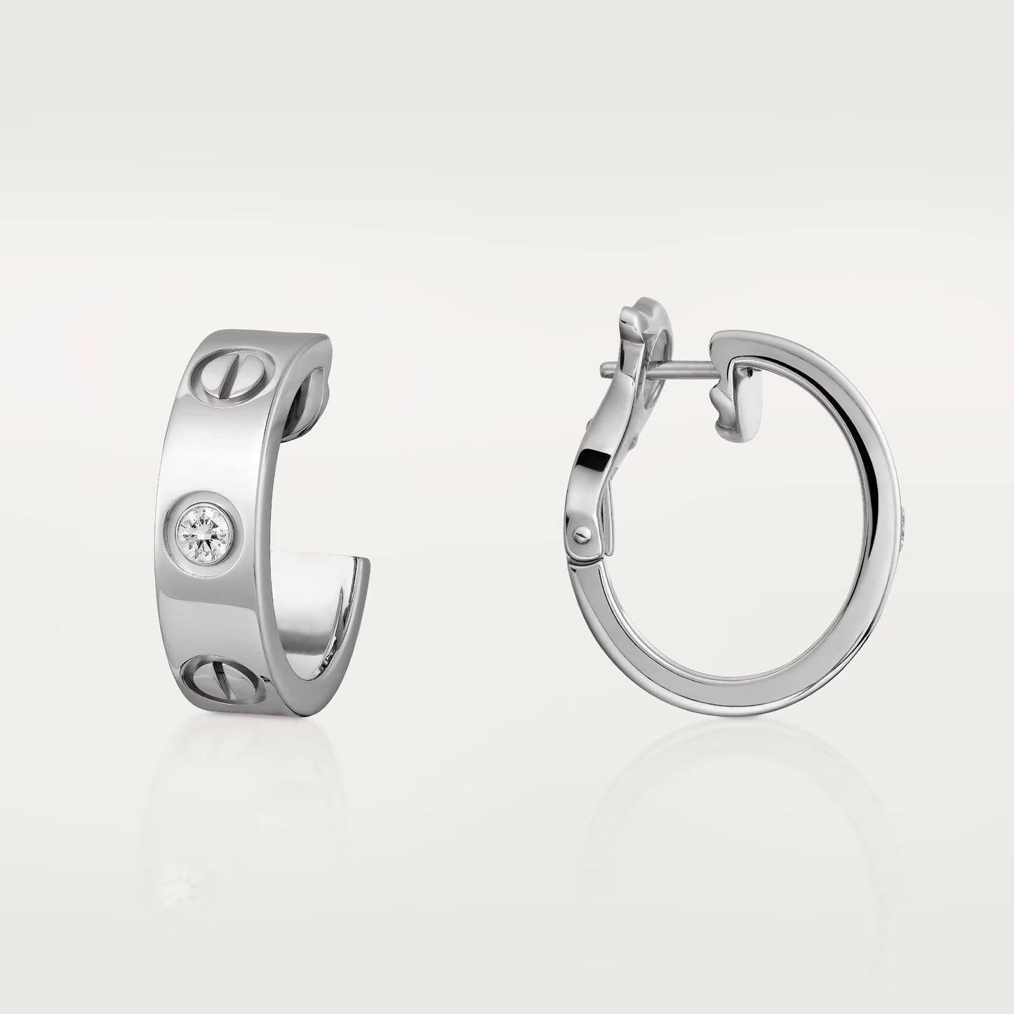 [Stars Jewelry]LOVE EARRINGS 5.7MM 2 DIAMONDS