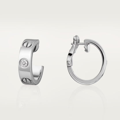 [Stars Jewelry]LOVE EARRINGS 5.7MM 2 DIAMONDS