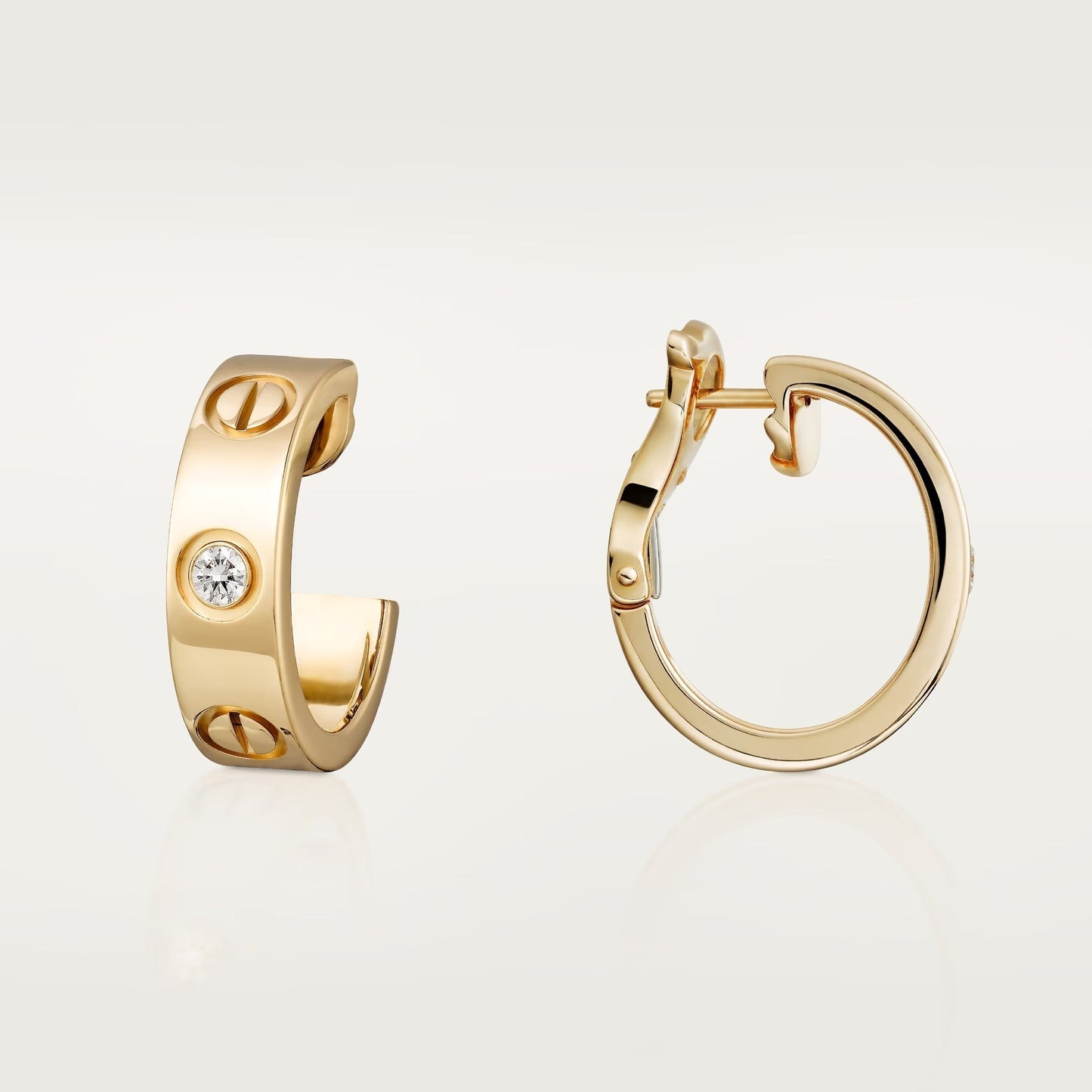 [Stars Jewelry]LOVE EARRINGS 5.7MM 2 DIAMONDS