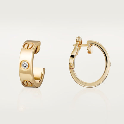 [Stars Jewelry]LOVE EARRINGS 5.7MM 2 DIAMONDS