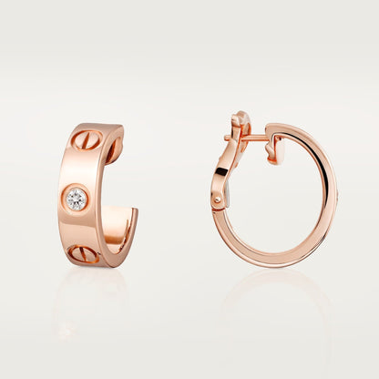 [Stars Jewelry]LOVE EARRINGS 5.7MM 2 DIAMONDS