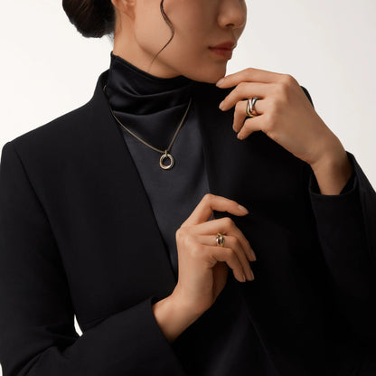 [Stars Jewelry]TRINITY MEDIUM  DIAMONDS NECKLACE