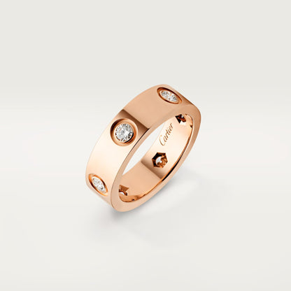 [Stars Jewelry]LOVE 5.5MM 6 DIAMOND RING