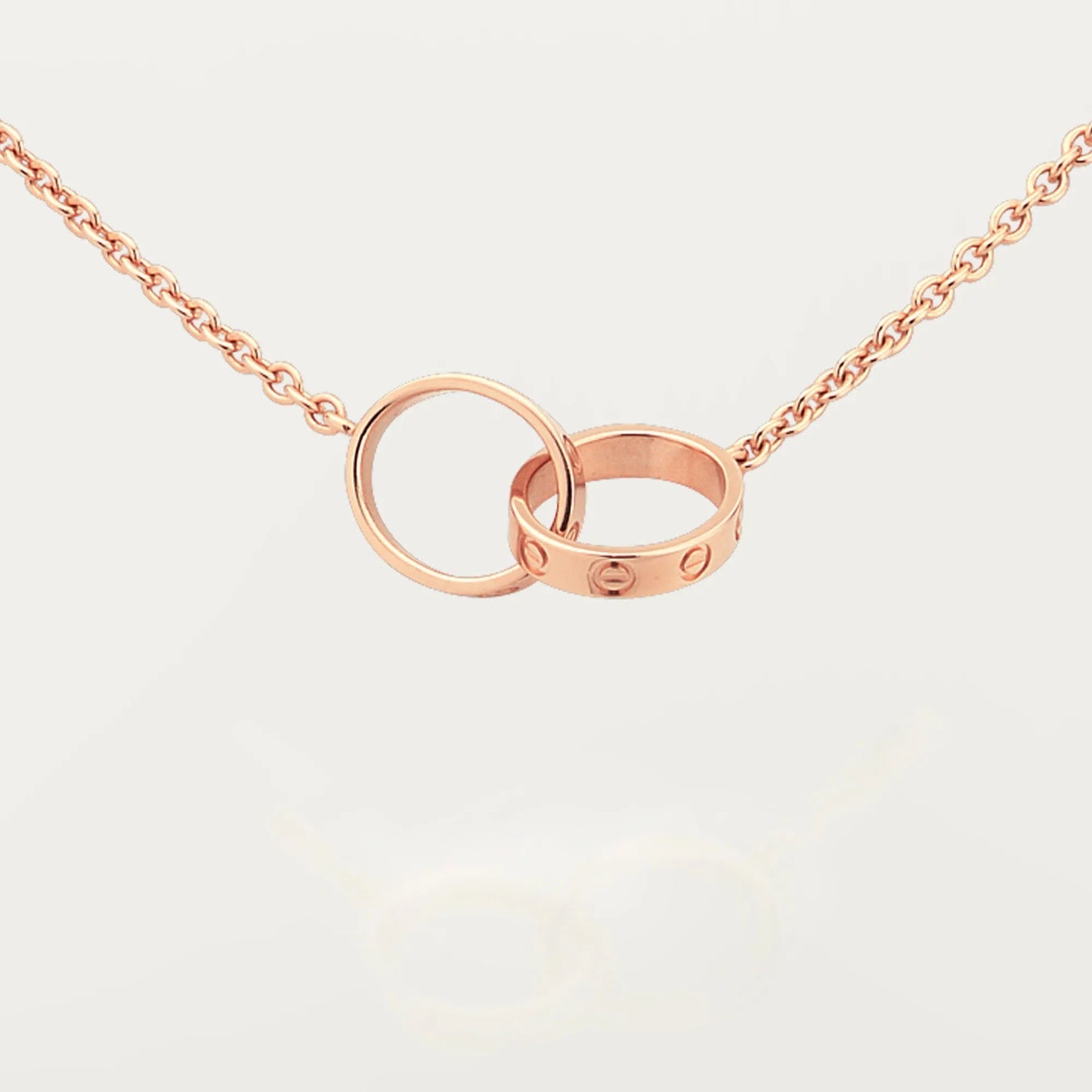 [Stars Jewelry]LOVE DOUBLE RING NECKLACE