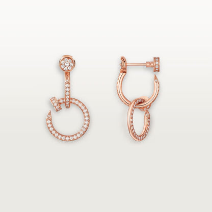 [Stars Jewelry]JUSTE FULL DIAMOND DOUBLE EARRINGS