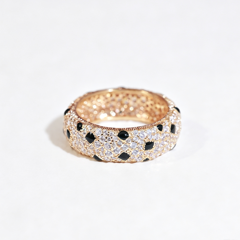 [Stars Jewelry]PANTHERE SPOTTED FULL DIAMOND RING