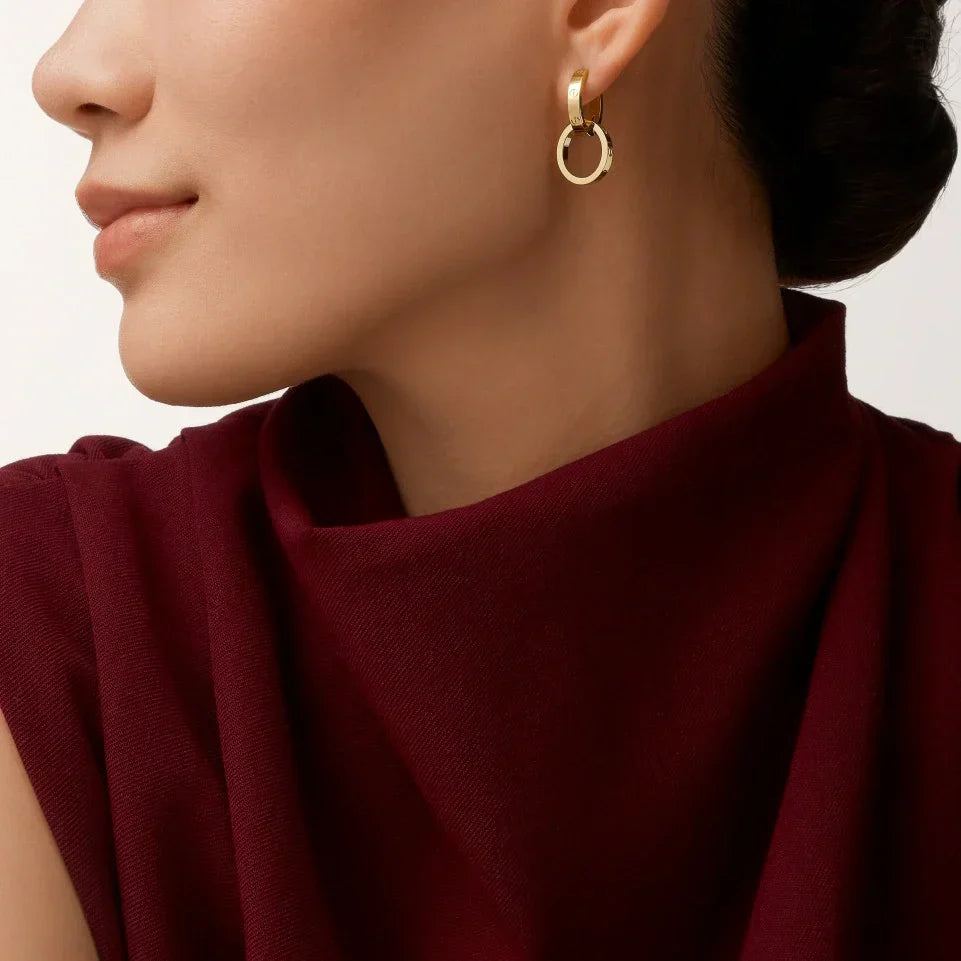 [Stars Jewelry]LOVE 3.3MM DANGLE EARRINGS