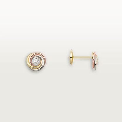 [Stars Jewelry]TRINITY STUD DIAMOND EARRINGS