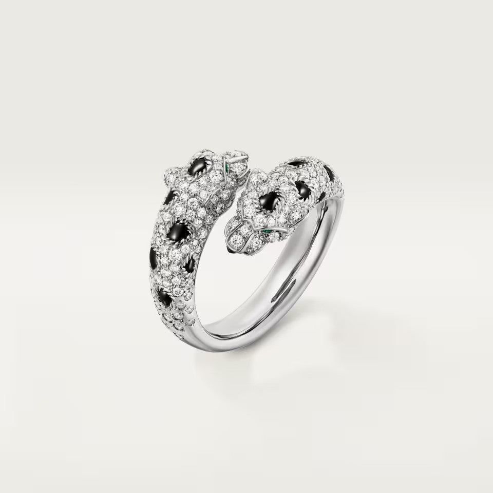 [Stars Jewelry]PANTHERE DOUBLE HEADED FULL DIAMOND  RING
