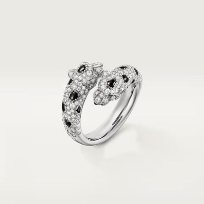 [Stars Jewelry]PANTHERE DOUBLE HEADED FULL DIAMOND  RING