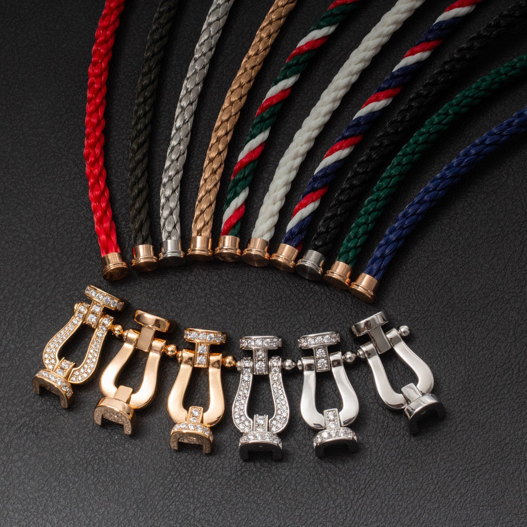 [Stars Jewelry]FORCE LARGE HORSESHOE FULL DIAMOND BRACELET ROSE GOLD