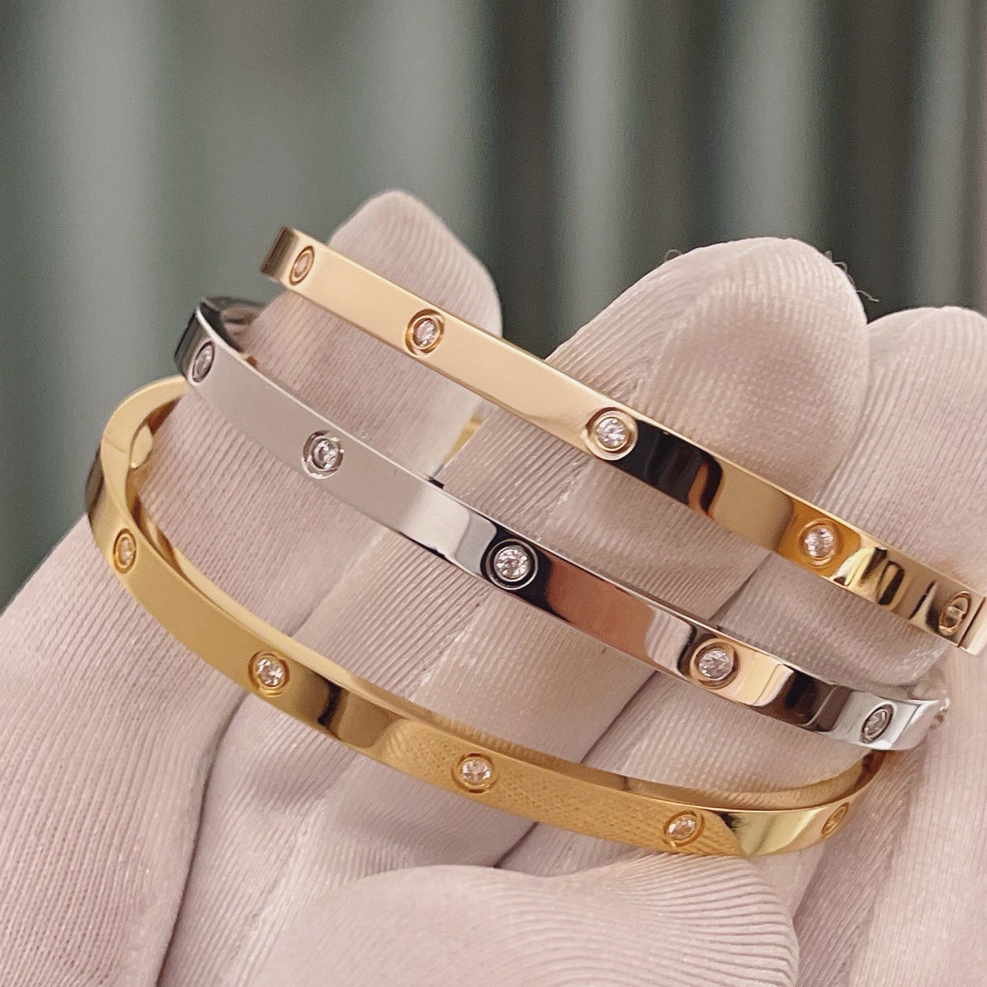 [Stars Jewelry]LOVE BRACELET 3.65MM 10 DIAMONDS