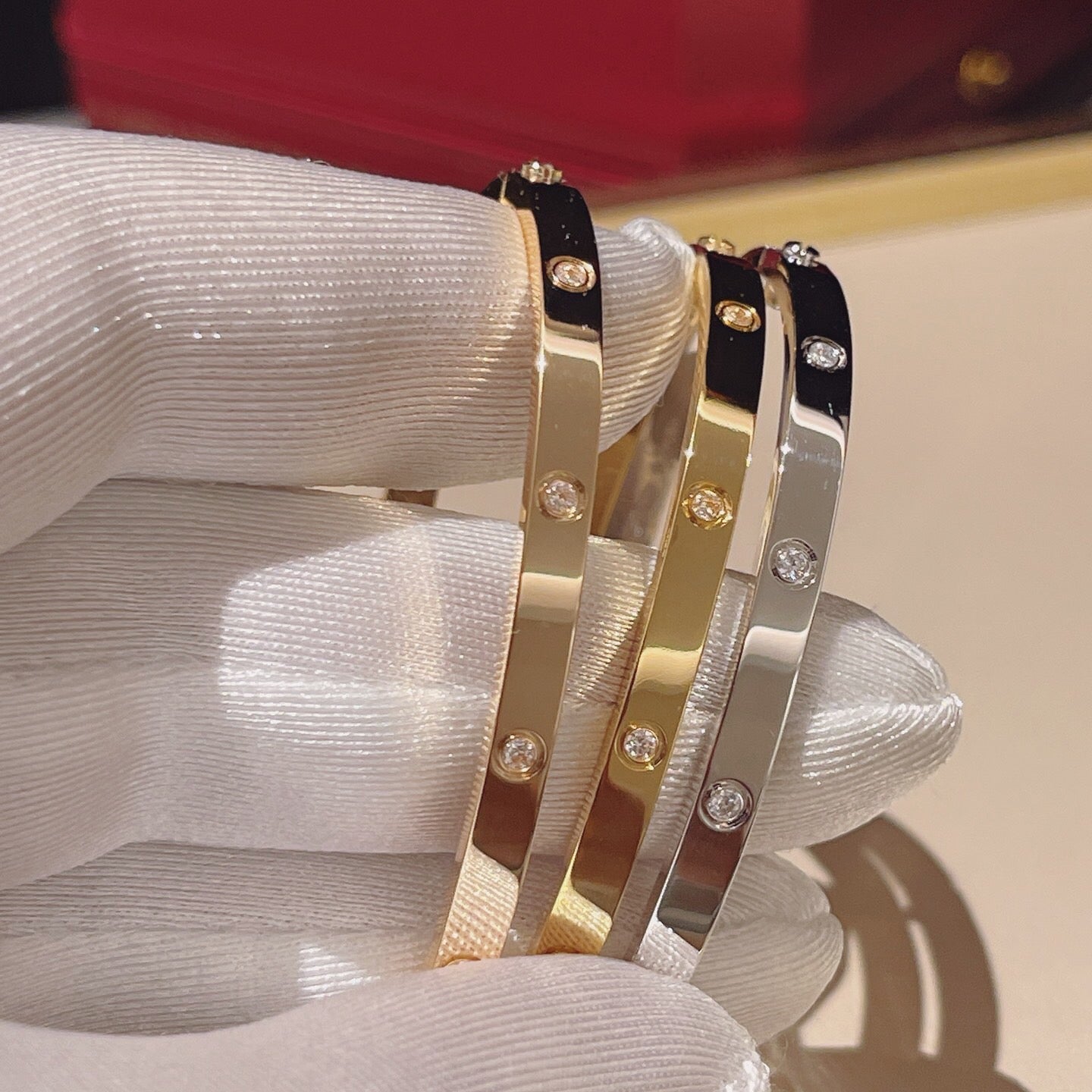 [Stars Jewelry]LOVE BRACELET 3.65MM 10 DIAMONDS